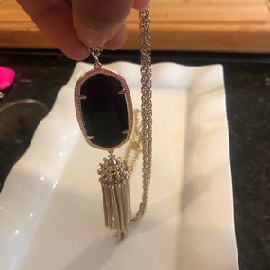 Kendra Scott Rayne Necklace | Black Opaque Glass